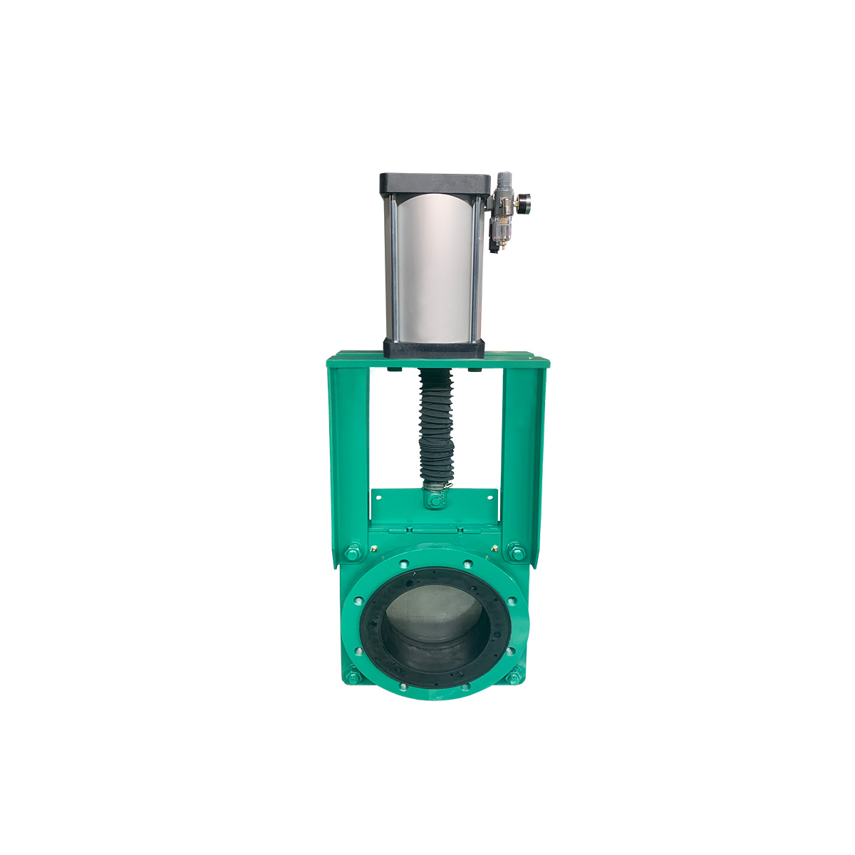 Pneumatic flanged knife gate valve