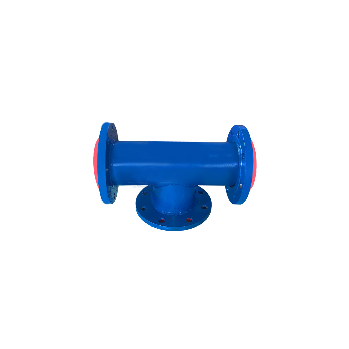 Rubber-lined tee pipe fittings