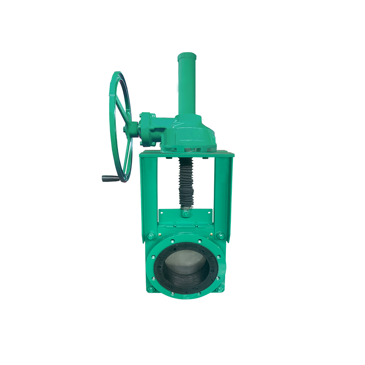 Gear flanged knife gate valve