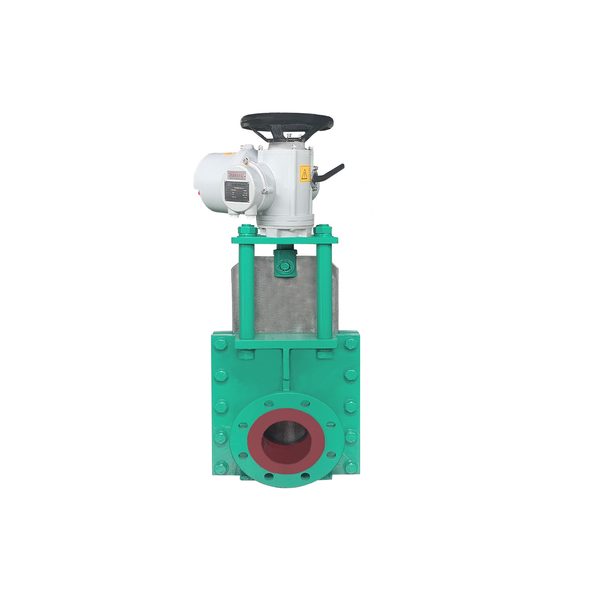 Electrically operated combination slurry knife gate valve