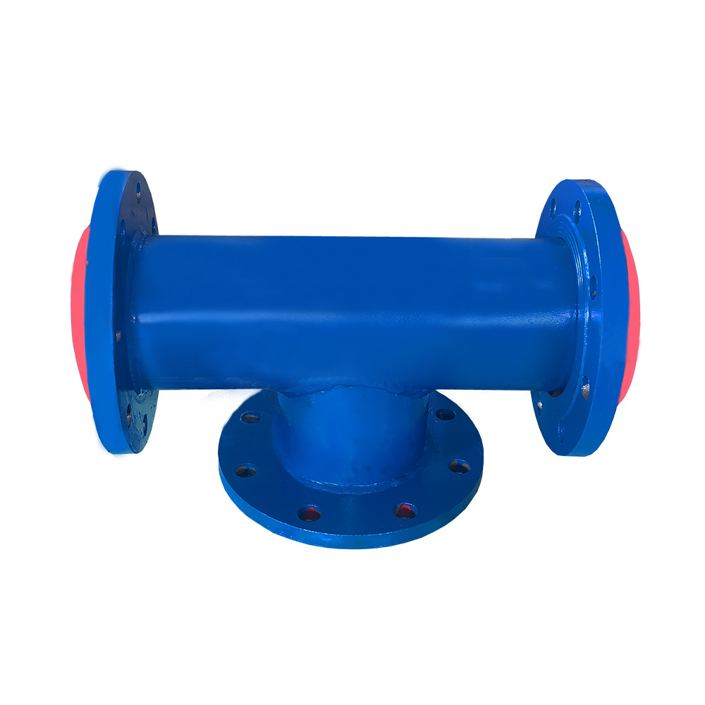Rubber-lined tee pipe fittings