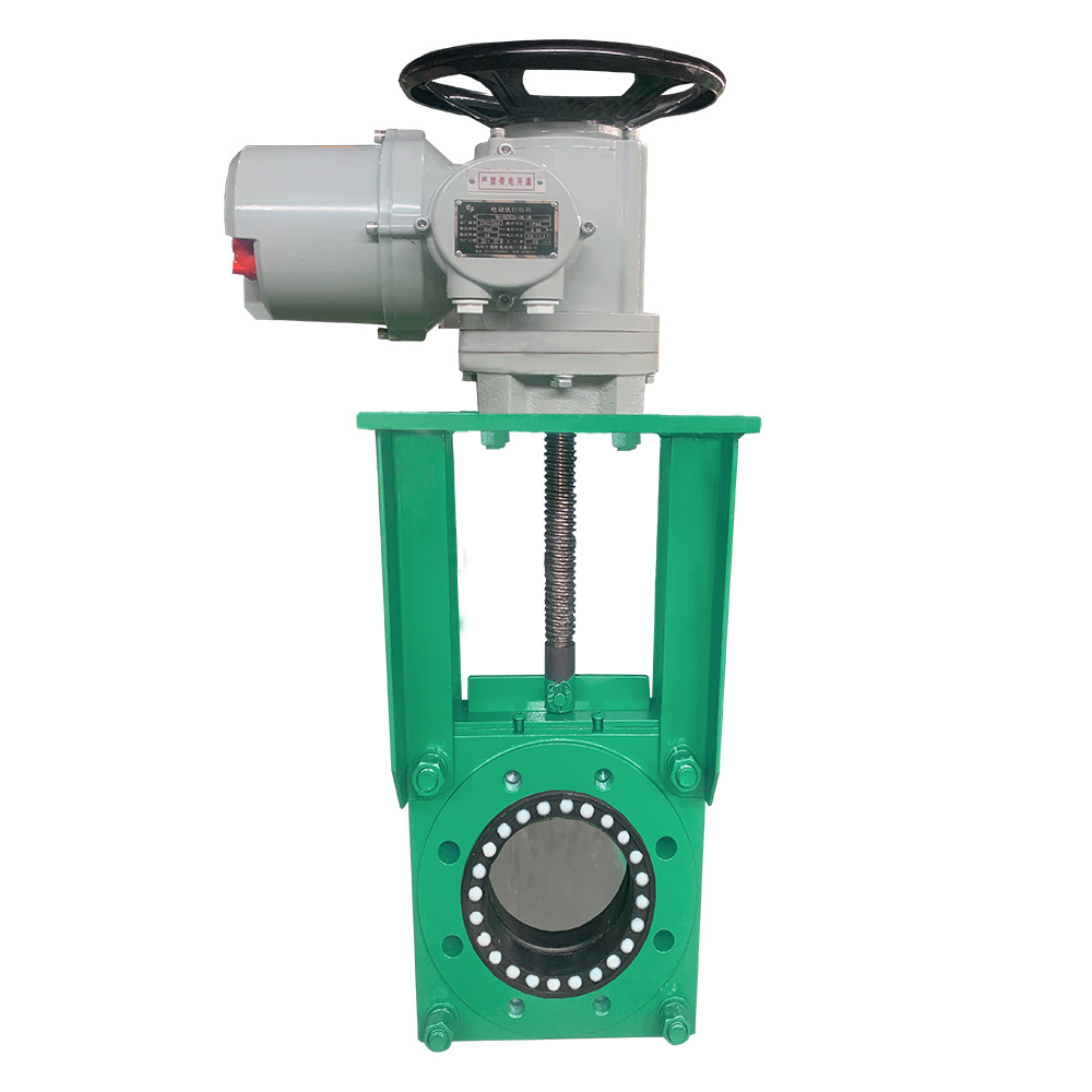 Electric zero-gap gate valve