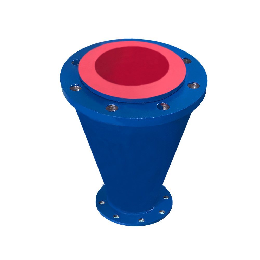 Rubber-lined reducer pipe fittings