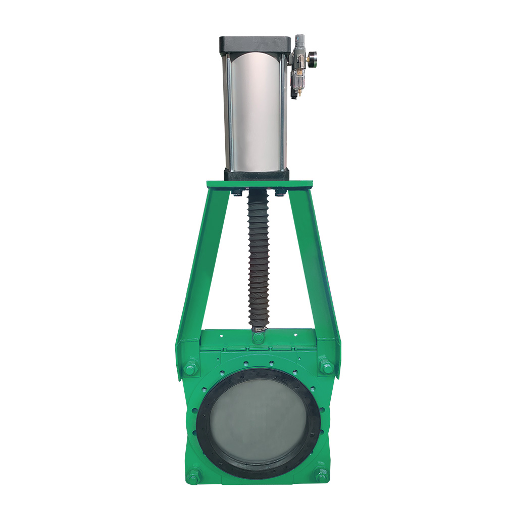 Pneumatic knife gate valve