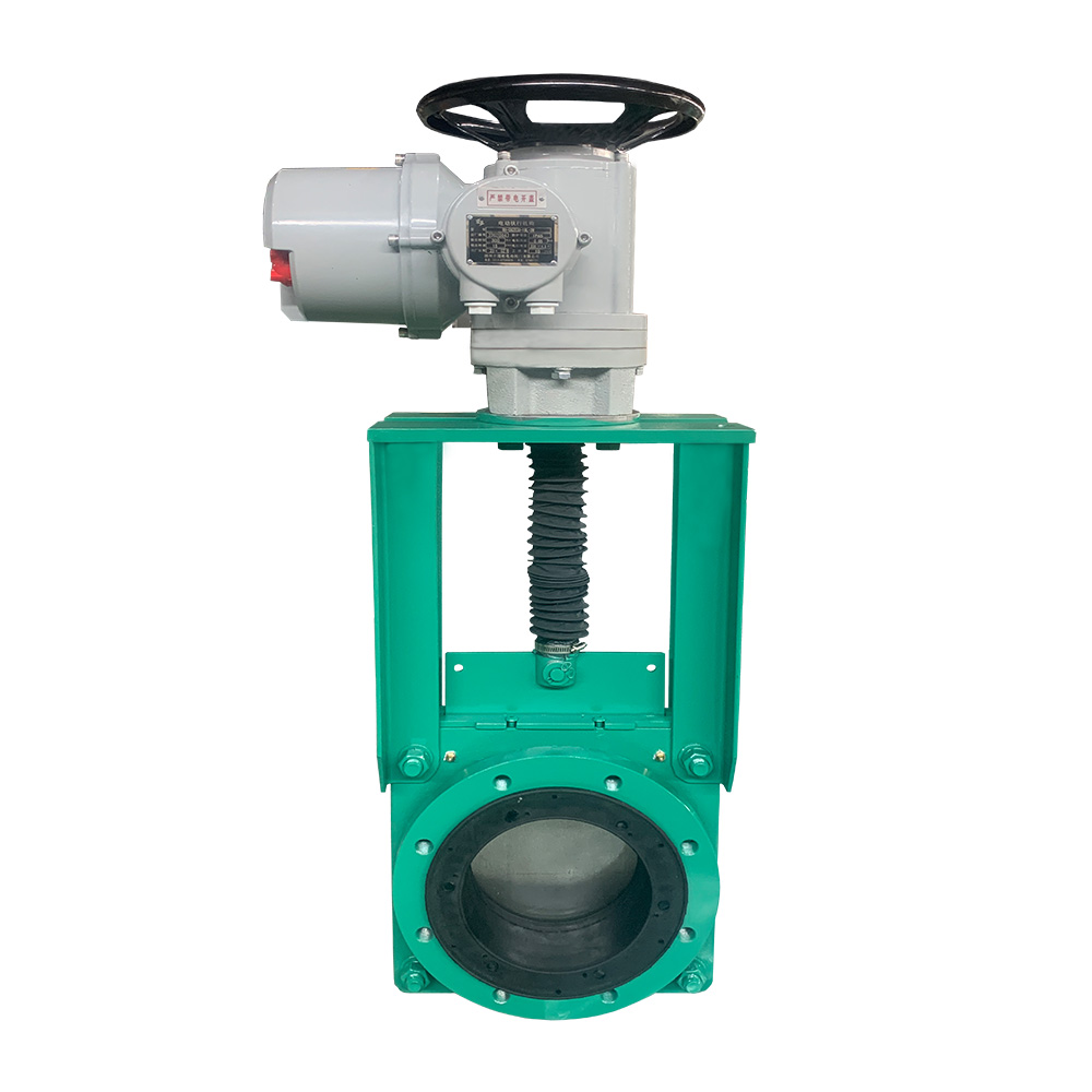 Electric flanged knife gate valve
