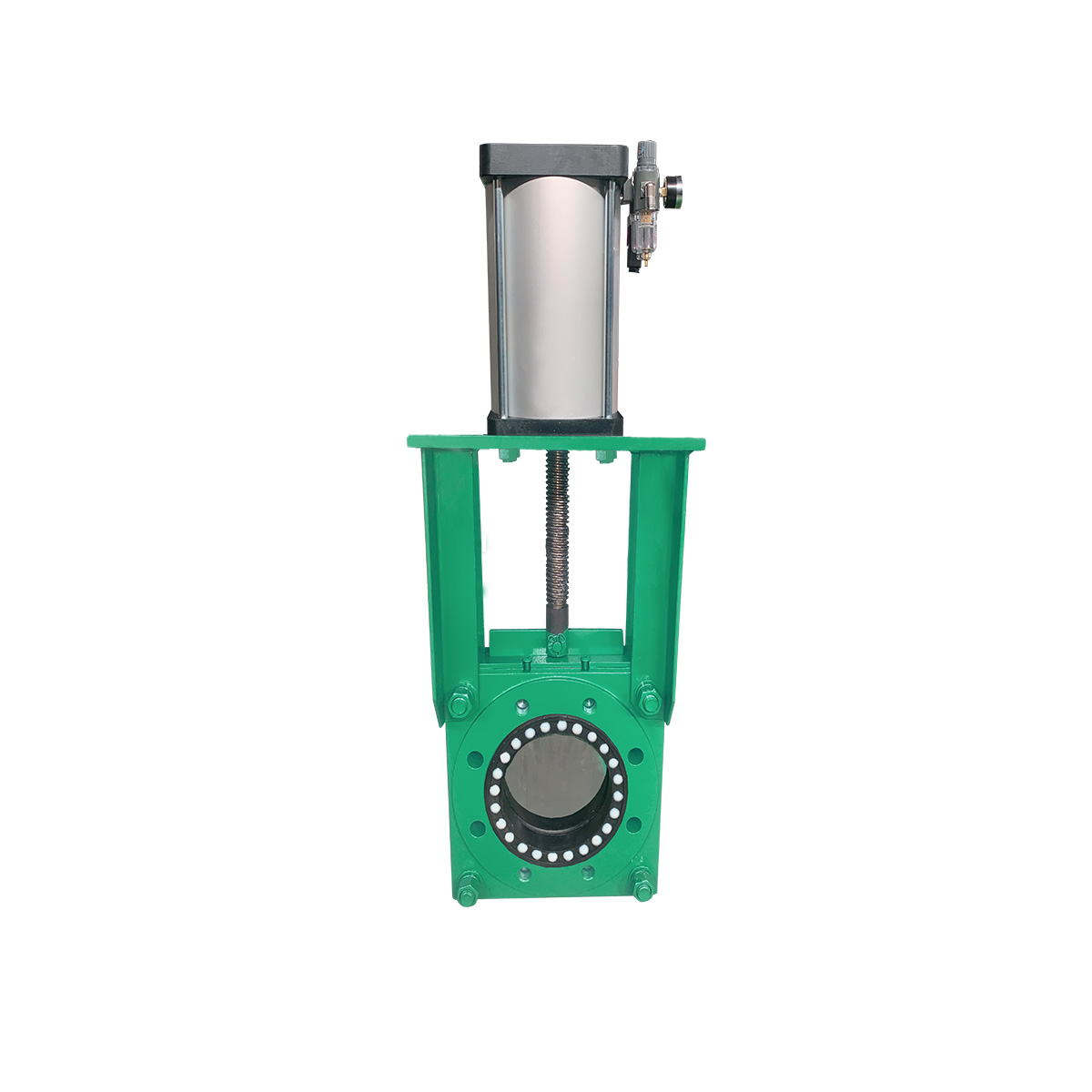 Pneumatic zero-gap gate valve