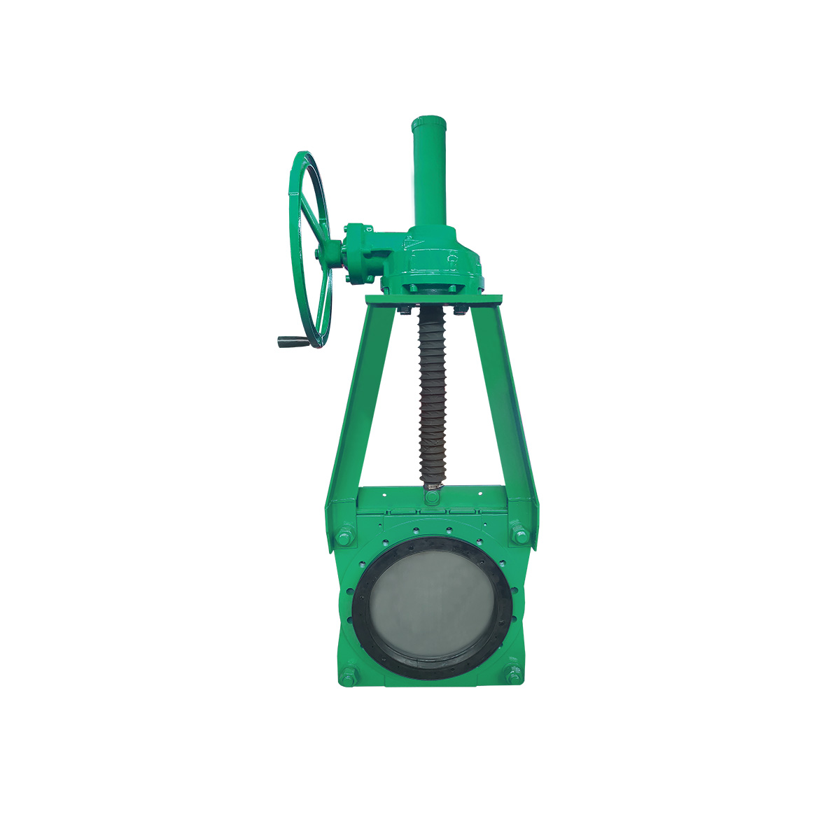 Gear knife gate valve