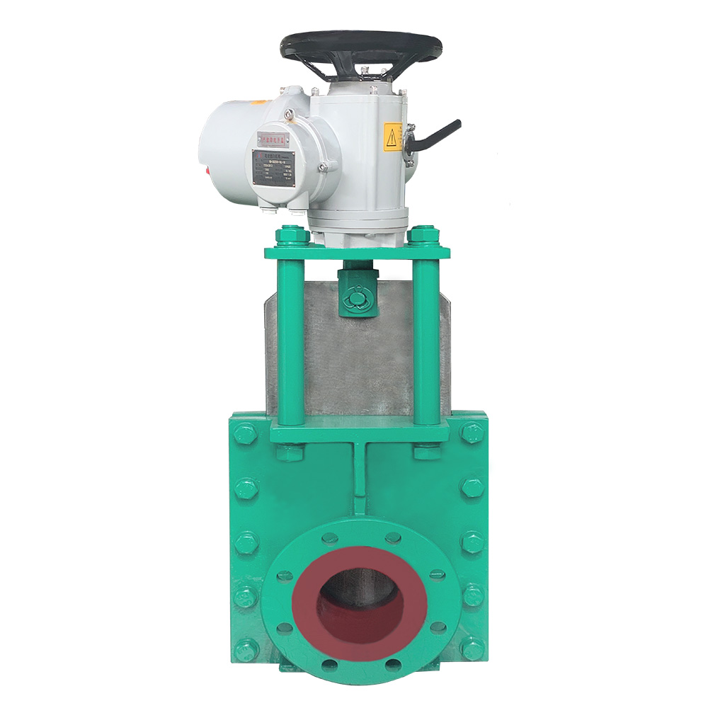 Electrically operated combination slurry knife gate valve