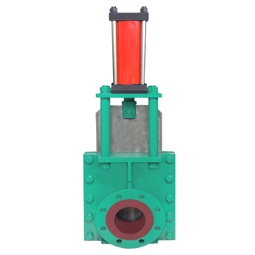Hydraulically operated combination slurry knife gate valve