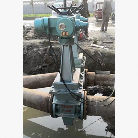 Rubber lined gate valve application site